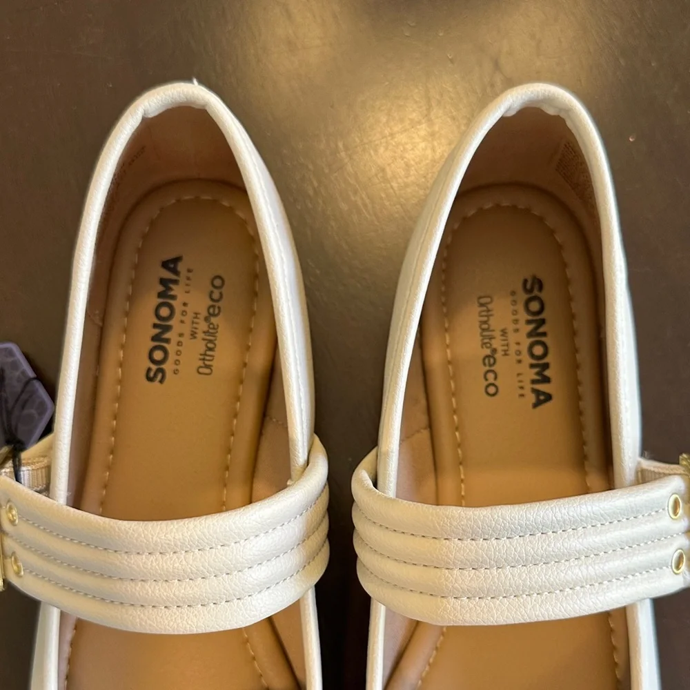 Sonoma Goods For Life® Delilah Women's Mary Jane Flats in Bone Women’s Size 8.5 - Picture 8 of 16